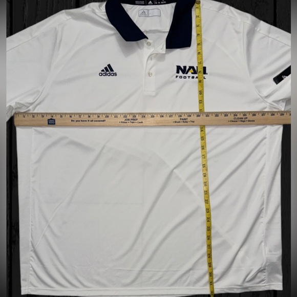 Adidas NAU Football Coaches Polo White-Navy  Men’s 3XL – Climalite, New w/ Tags - Picture 7 of 15